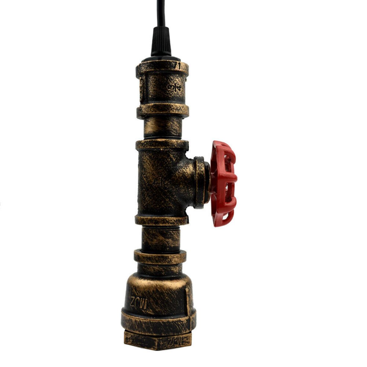 Brushed Copper Color Chandelier Ceiling Light Water Pipe E27 Loft Pendant Light with FREE Bulb~2576