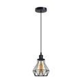 Industrial E27 Black Light Ceiling Pendant Light Cage Hanging Lampshade Fitting Kit~1401
