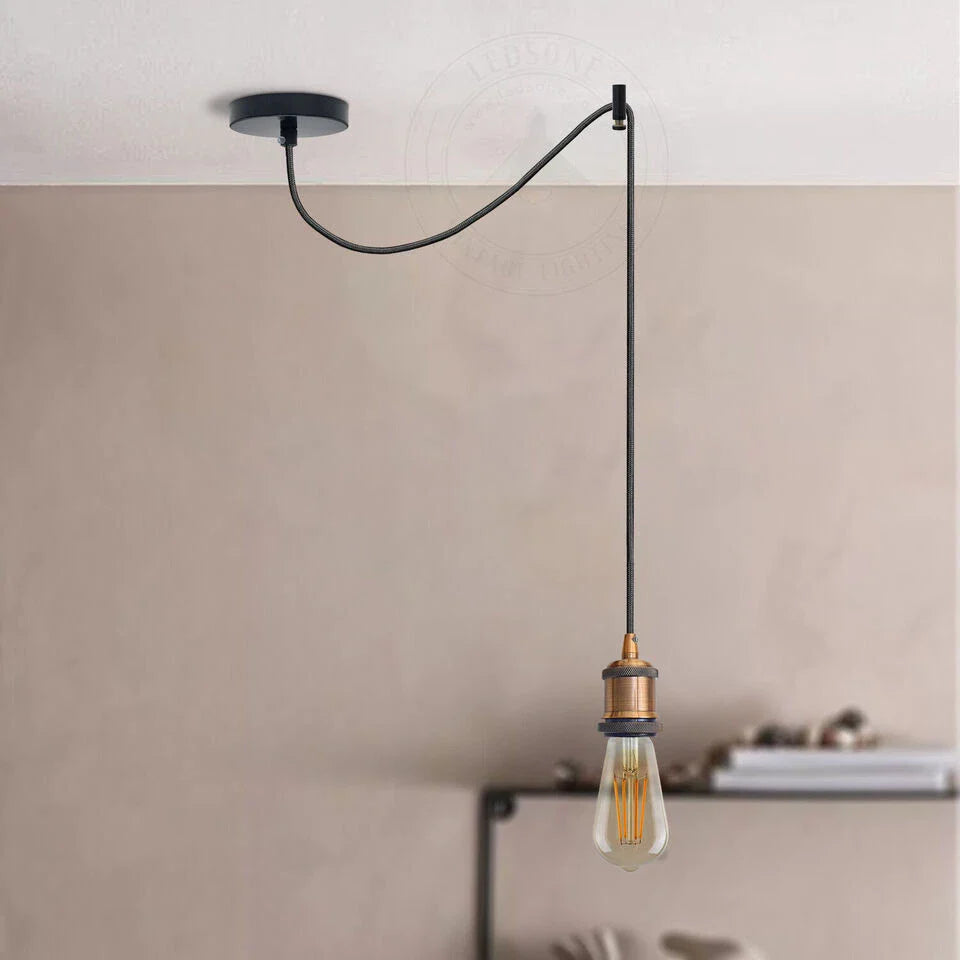 Ceiling Pendant Light Fitting Long Drop | Spider Pendant Light Industrial Kit | 2m Cable ~6179