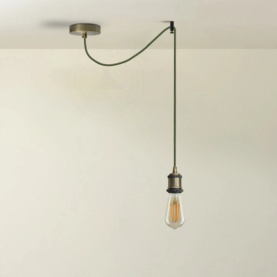 Ceiling Pendant Light Fitting Long Drop | Spider Pendant Light Industrial Kit | 2m Cable ~6179