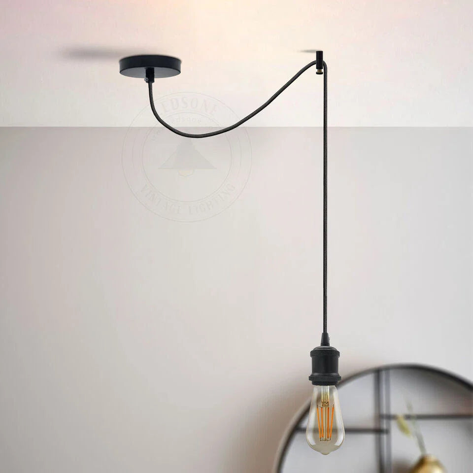 Ceiling Pendant Light Fitting Long Drop | Spider Pendant Light Industrial Kit | 2m Cable ~6179