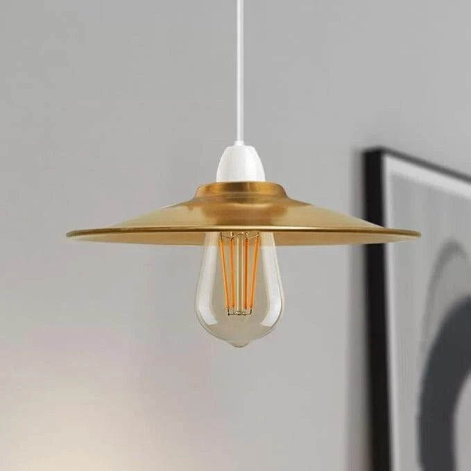 Vintage Industrial Flat Metal Lamp Shade 22cm E27 B22~2435