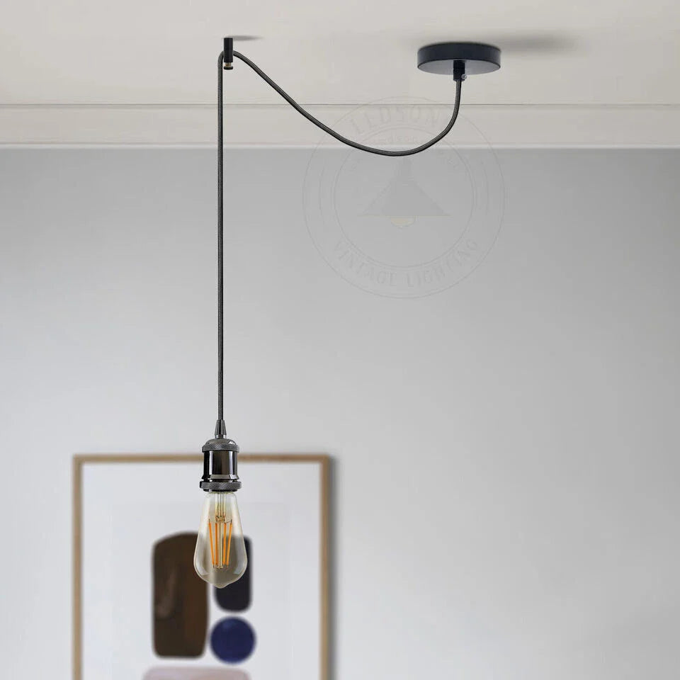 Ceiling Pendant Light Fitting Long Drop | Spider Pendant Light Industrial Kit | 2m Cable ~6179